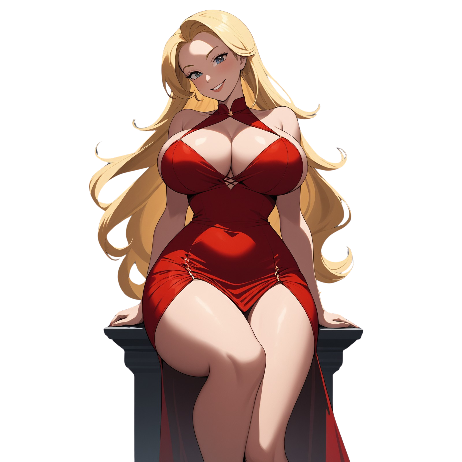 Personagem Lusty em sentadinha